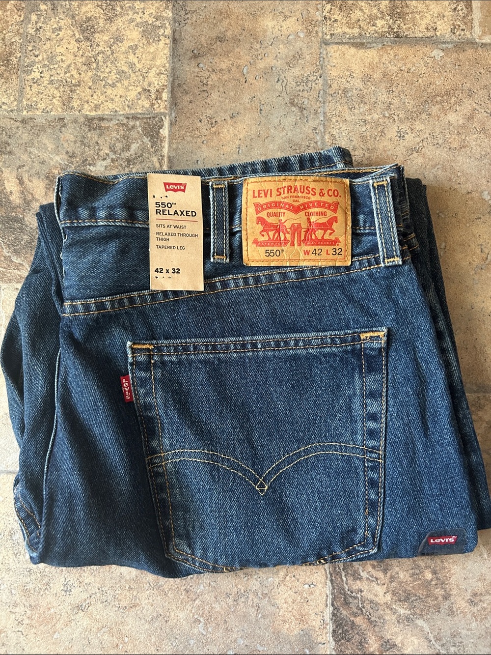 Levi's 550 Relaxed Men’s Jeans - Dark Blue Denim